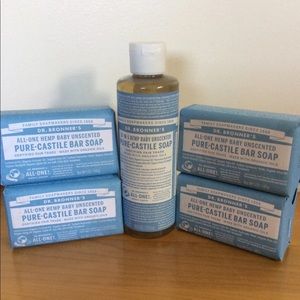 Dr. Bronner’s Hemp Unscented Baby Soap bundle